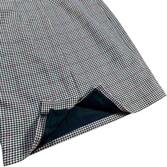 Petite Sophisticate size 2 black white pink houndstooth sleeveless mini dress - Picture 9 of 16